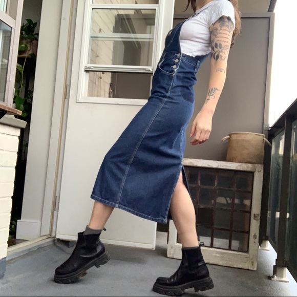 Vintage Blue Denim BUM Overall Dress - Picture 3 of 4
